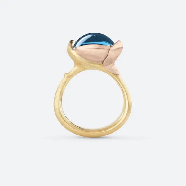 "Lotus Ring" mit London Topas - Image 2