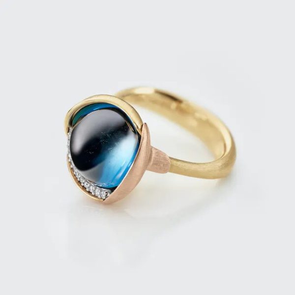 "Lotus Ring" mit London Topas - Image 3